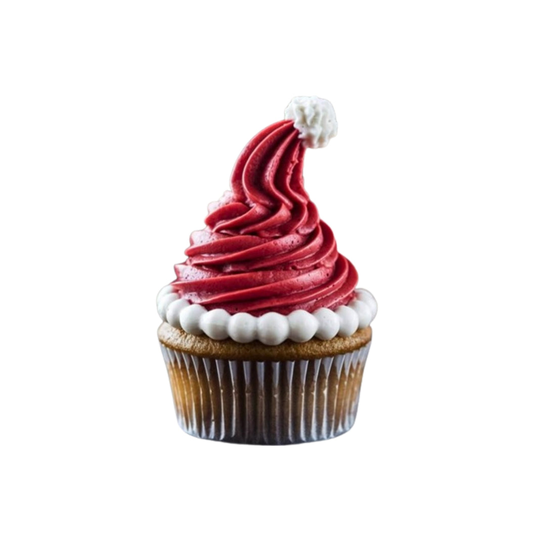 Santa Hat Cupcakes
