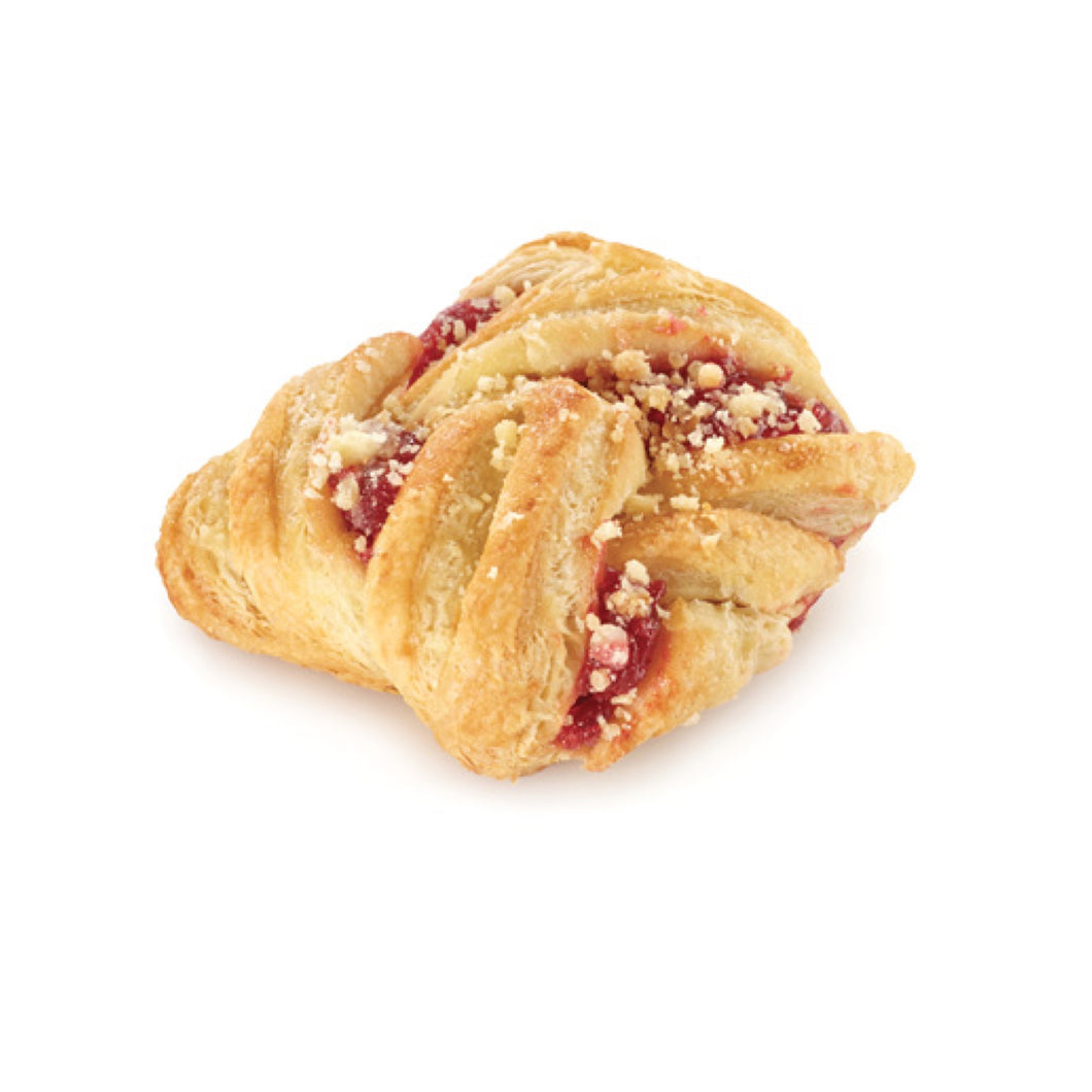 Mini Raspberry Streusel Plait